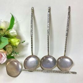 Ложка сервировочная, мельх. с серебрением, винтаж, СССР. Цена за 1шт. Картинка 1